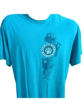 Bear Country Vintage T-Shirt Large Y2K Nature USA Graphic T-Shirt M Blue Cotton